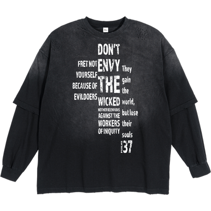 Don't Envy The Wicked Men's Layered-Style T-Shirt