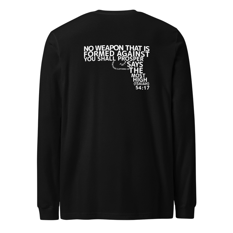 No Weapon: Shielded By Faith Long-Sleeve T-Shirt
