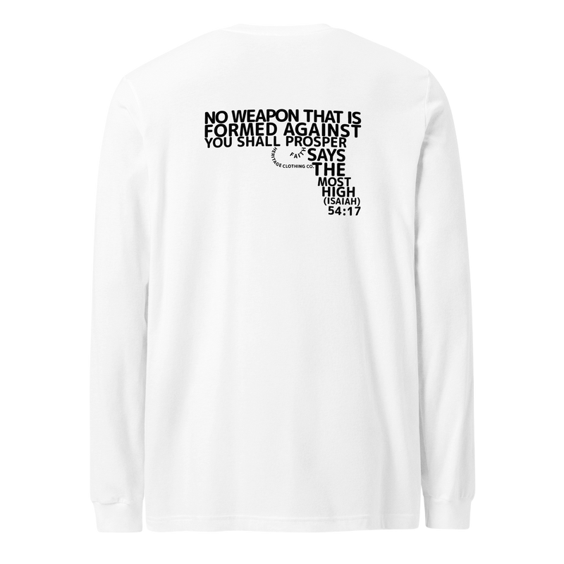 No Weapon: Shielded By Faith Long-Sleeve T-Shirt