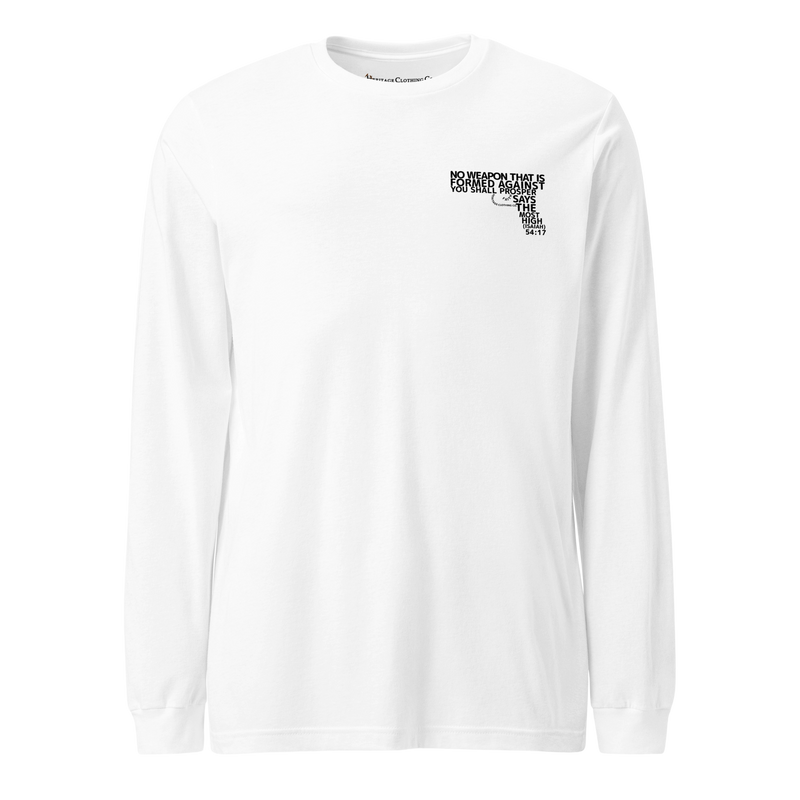 No Weapon: Shielded By Faith Long-Sleeve T-Shirt