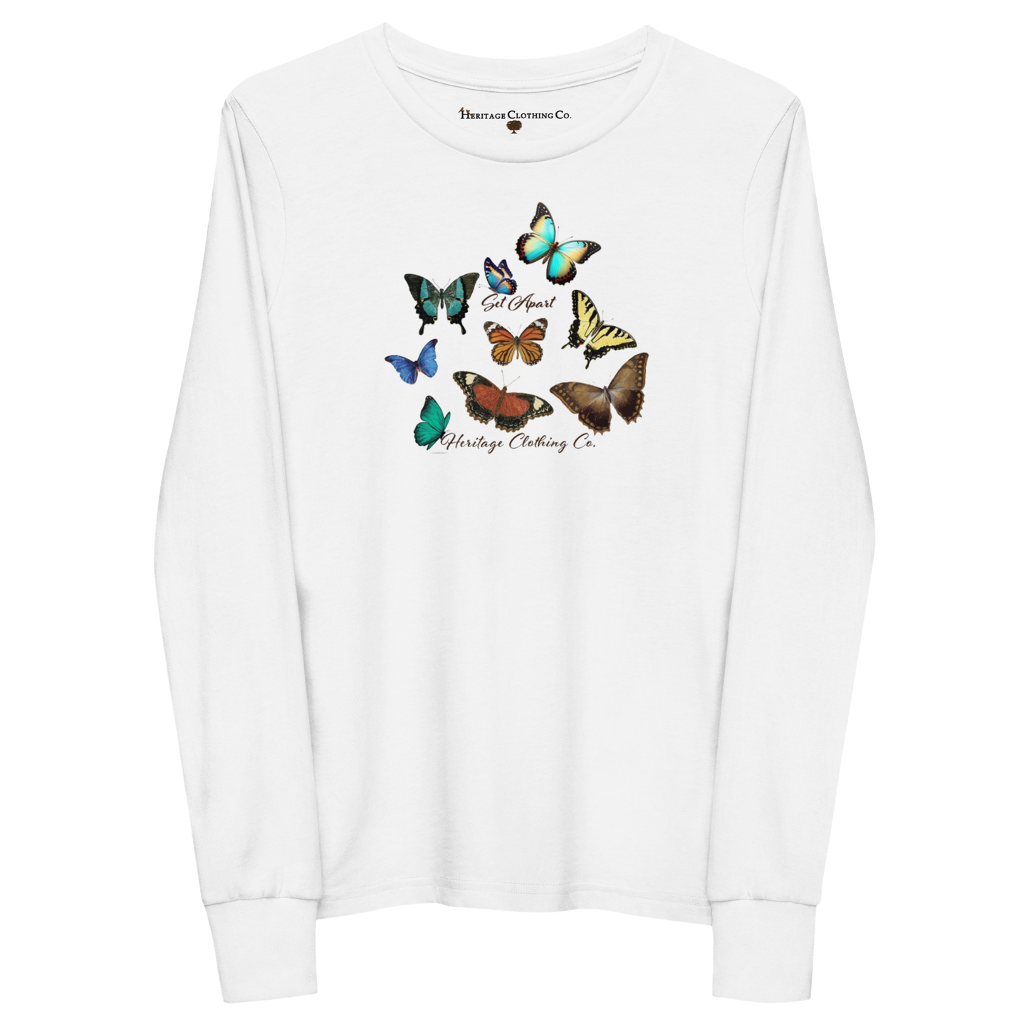 Butterflies Girl's Long-Sleeve T-Shirt