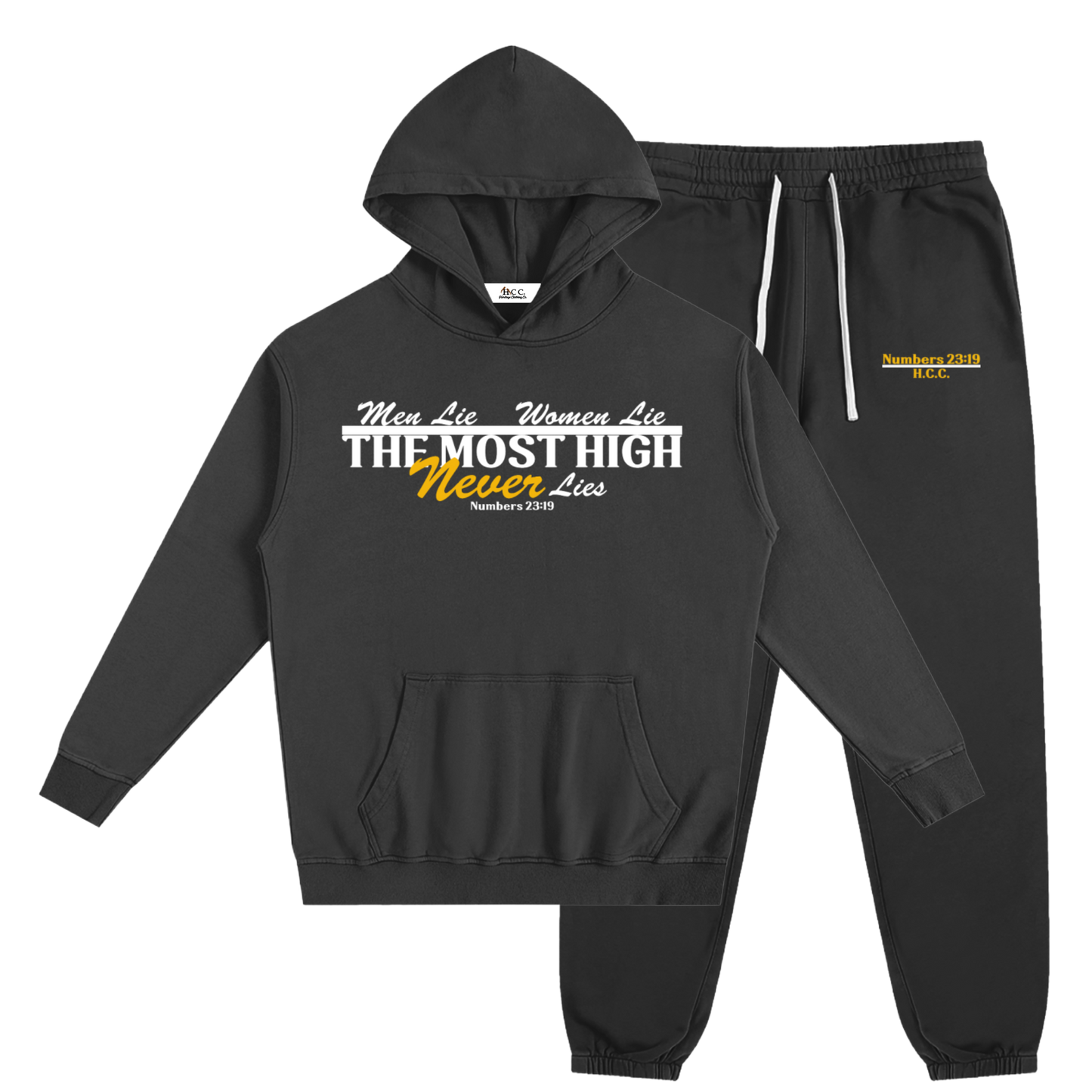 The Most High Never Lies Men's Black Sweatsuit Bundle