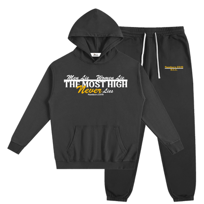 The Most High Never Lies Men's Black Sweatsuit Bundle