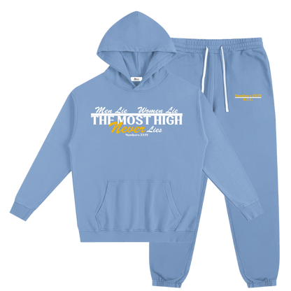 The Most High Never Lies Men's Medium Blue Sweatsuit Bundle