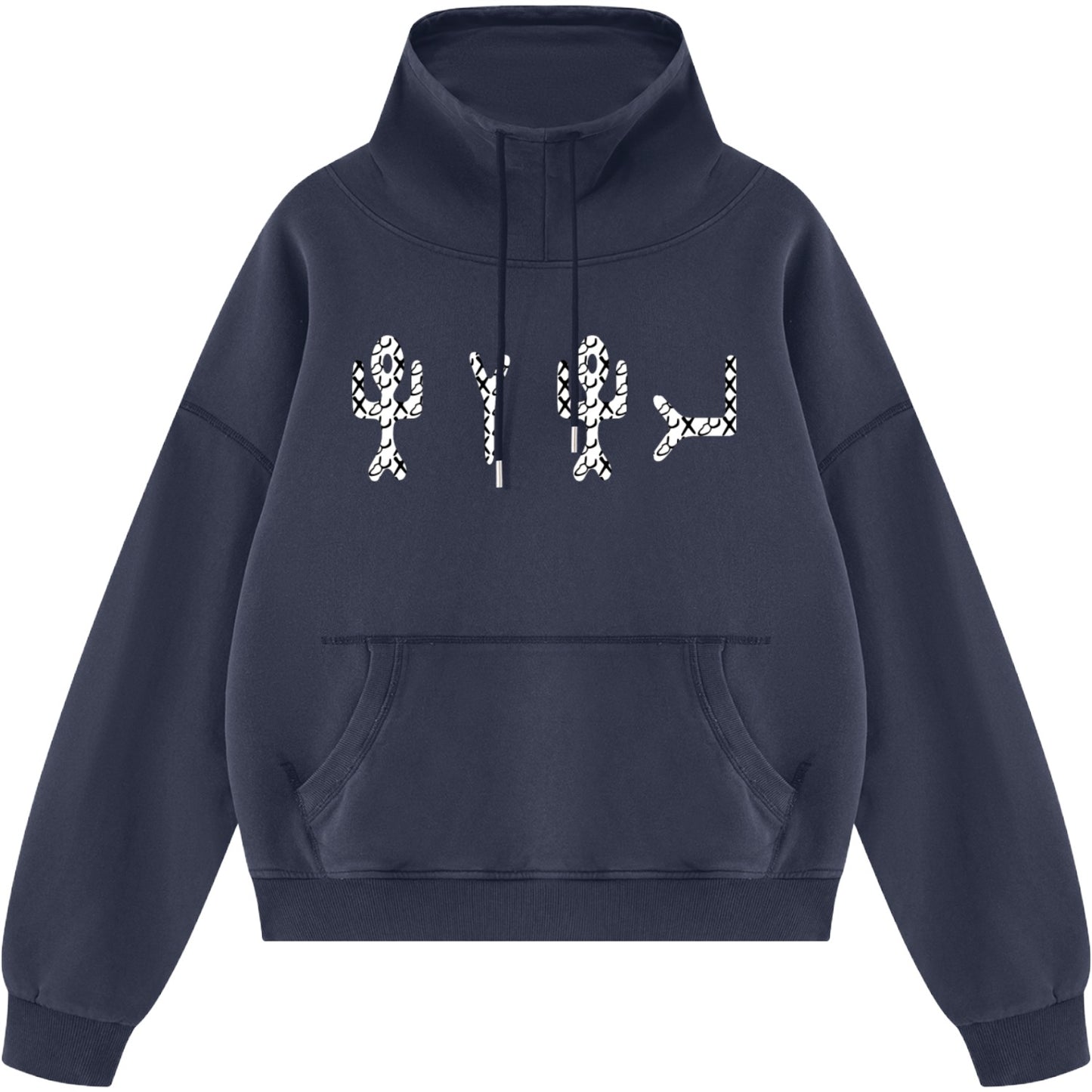 True Name Hebrew Pictograph Cowl Neck Sweatshirt