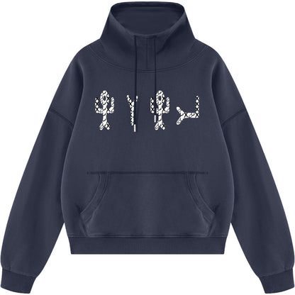 True Name Hebrew Pictograph Cowl Neck Sweatshirt