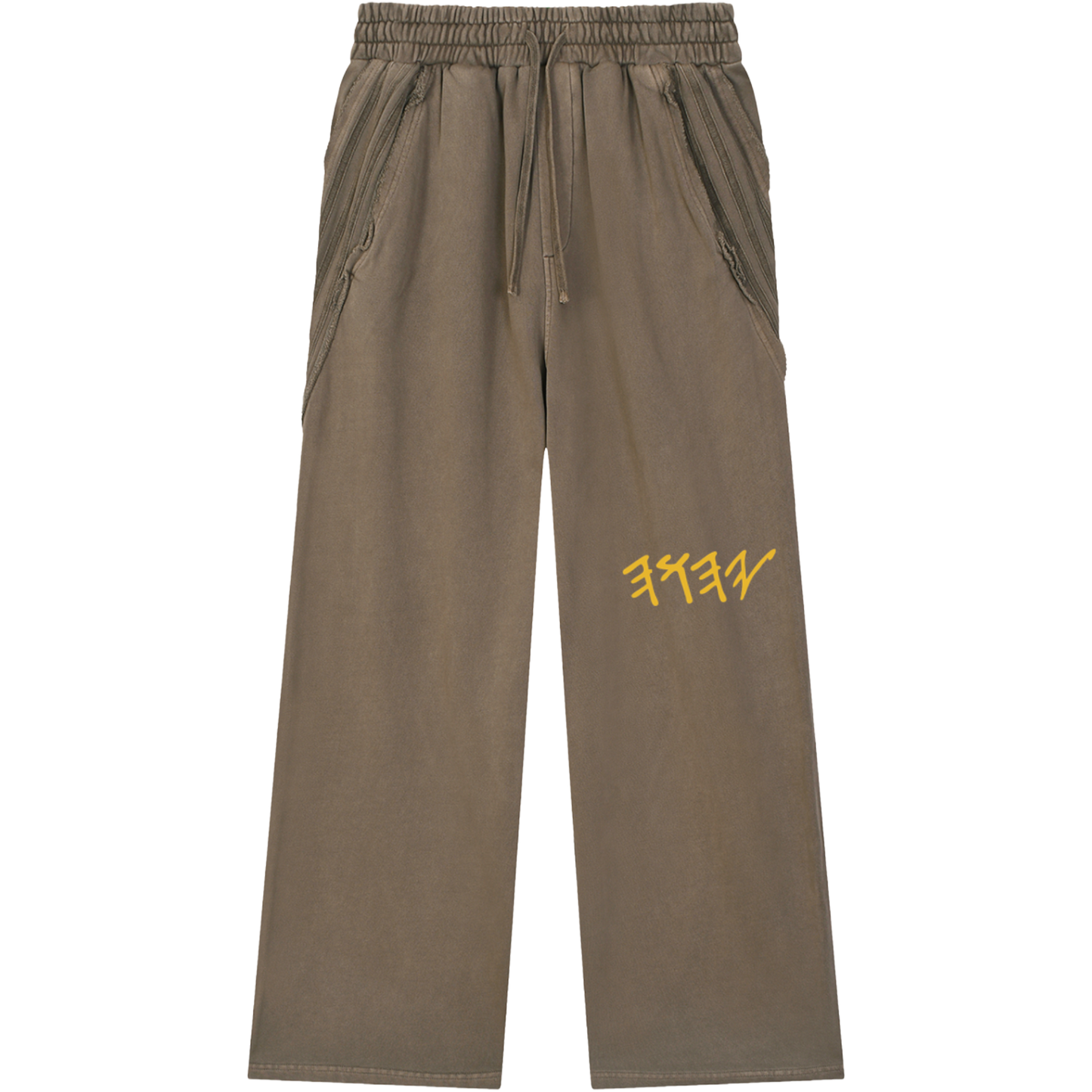 True Name Heritage Essential Raw-Edge Khaki Sweatsuit Bundle
