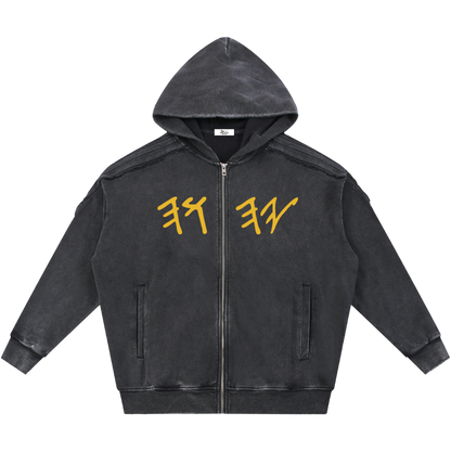 True Name Heritage Essential Raw-Edge Black Sweatsuit Bundle