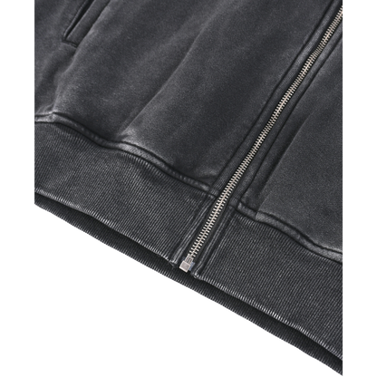 True Name Heritage Essential Raw-Edge Zip Hoodie