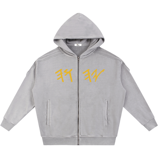 True Name Heritage Essential Raw-Edge Light Gray Sweatsuit Bundle