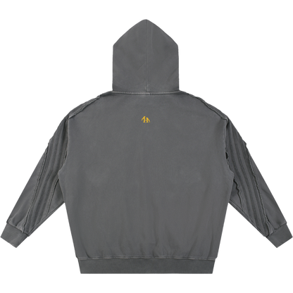 True Name Heritage Essential Raw-Edge Zip Hoodie