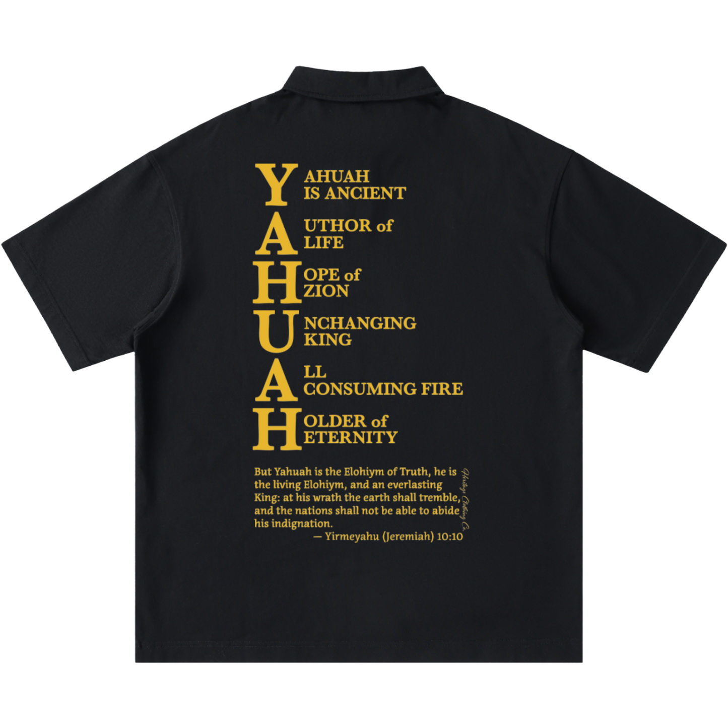 True Name Men's One-Button Short-Sleeve Polo Shirt