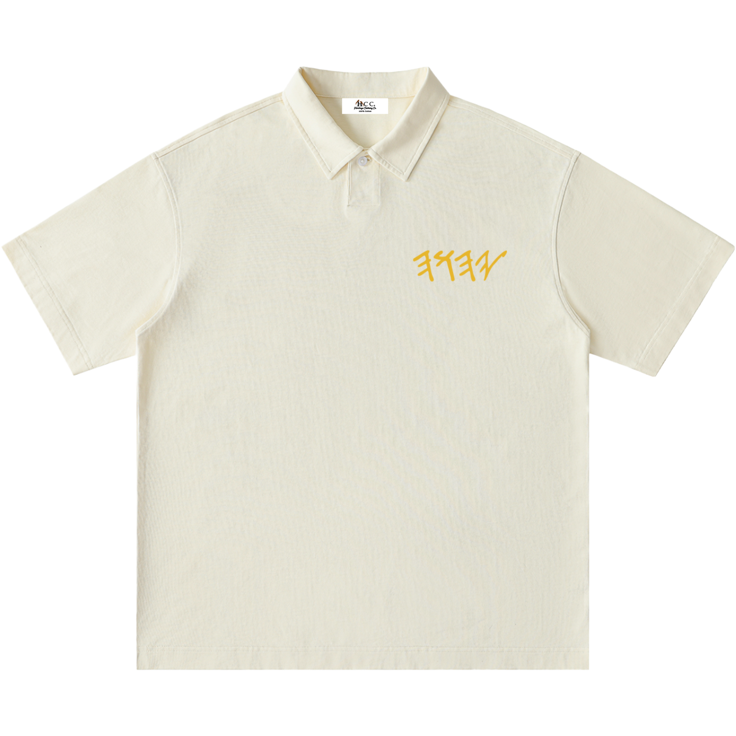 True Name Men's One-Button Short-Sleeve Polo Shirt