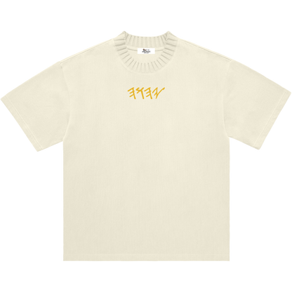 True Name Women's Knitted Neck Short-Sleeve T-Shirt