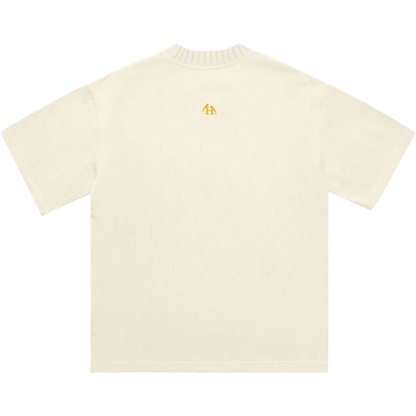 True Name Women's Knitted Neck Short-Sleeve T-Shirt