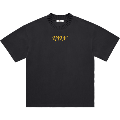 True Name Women's Knitted Neck Short-Sleeve T-Shirt