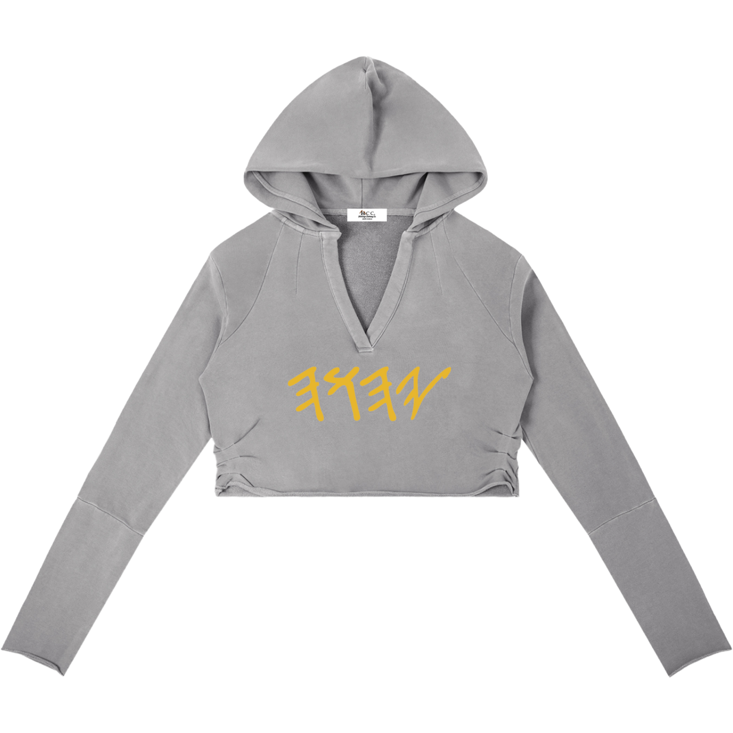 True Name Women's Raw Edge Hooded Pullover