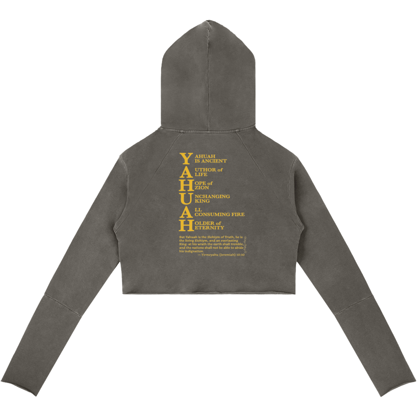 True Name Women's Raw Edge Hooded Pullover