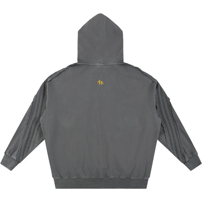 True Name Heritage Essential Raw-Edge Zip Hoodie