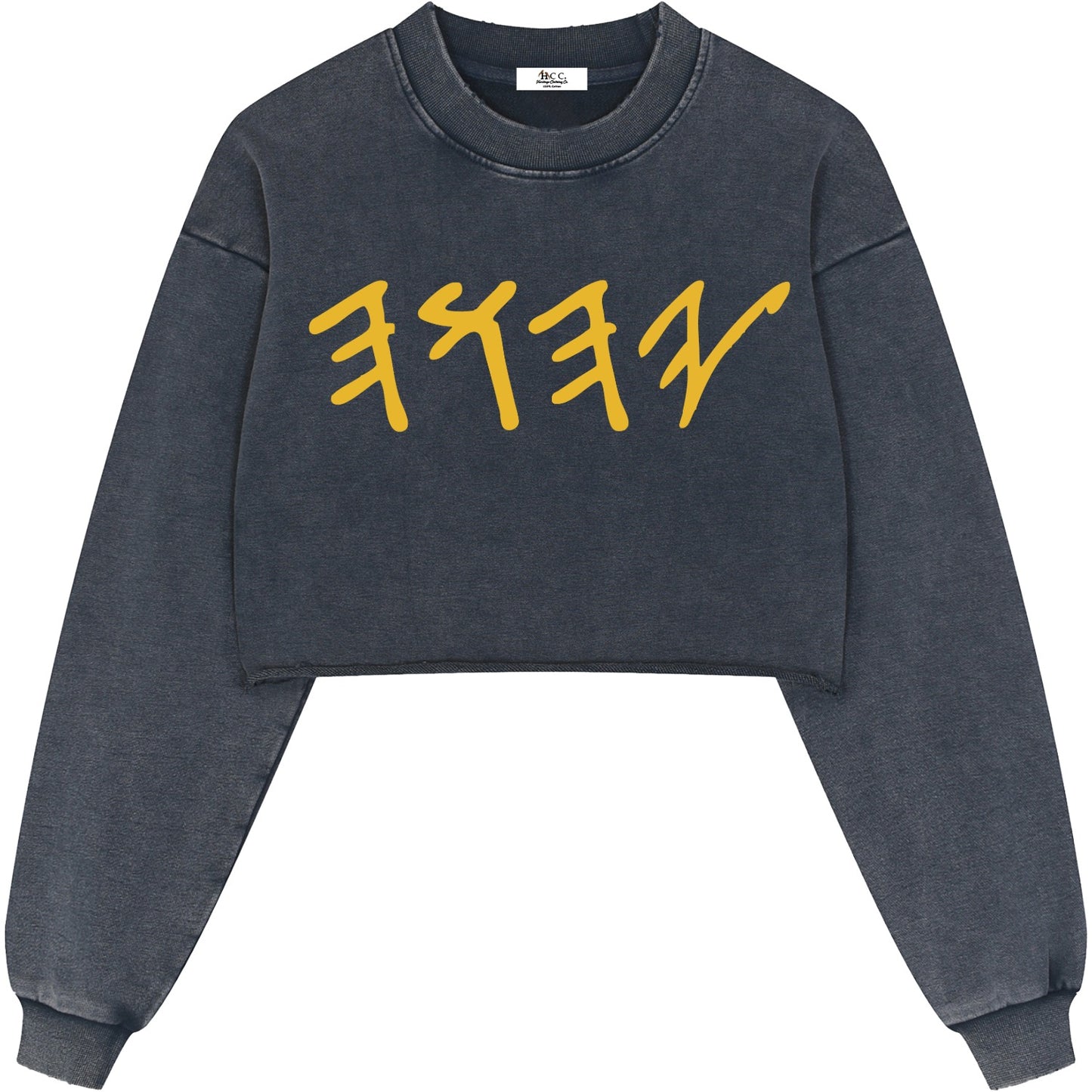True Name Women's Raw Edge Cropped Sweatshirt