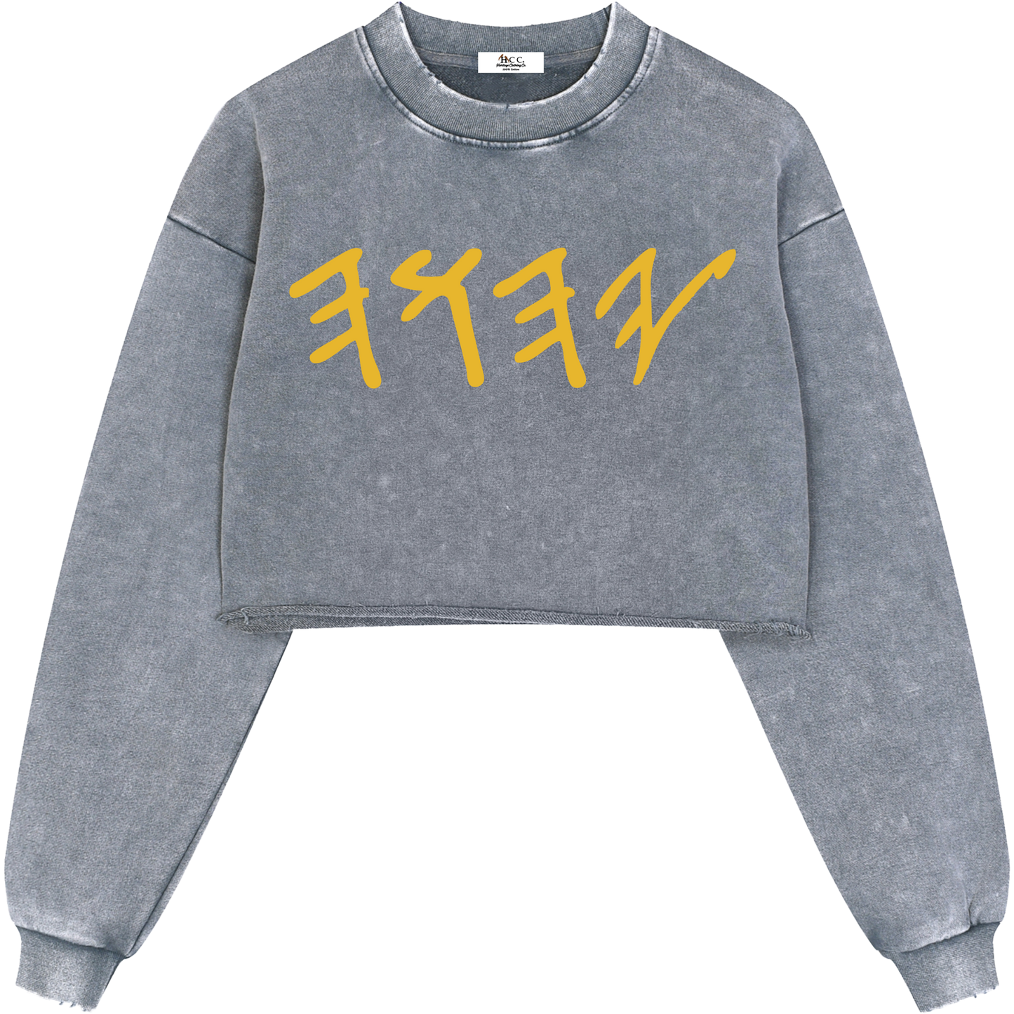 True Name Women’s Gray Cropped Sweatshirt and Tank Top Bundle