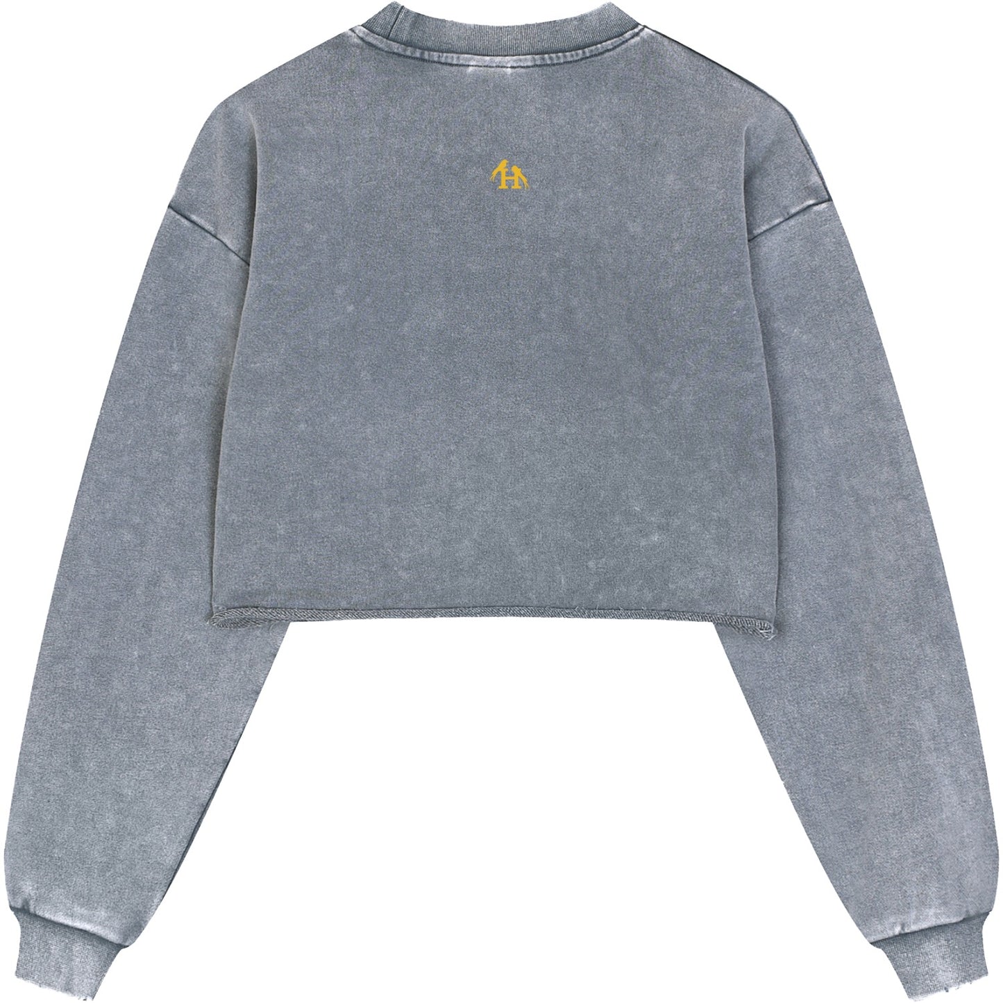 True Name Women's Raw Edge Cropped Sweatshirt