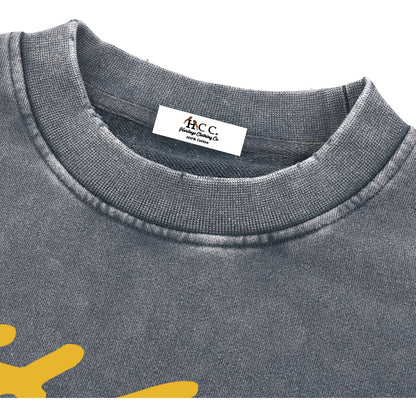 True Name Women's Raw Edge Cropped Sweatshirt