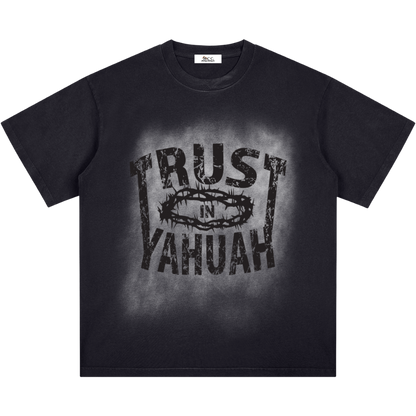 Trust In Yahuah Men's Vintage Washed Short-Sleeve T-Shirt