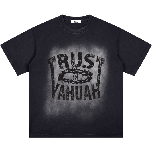 Trust In Yahuah Men's Vintage Washed Short-Sleeve T-Shirt