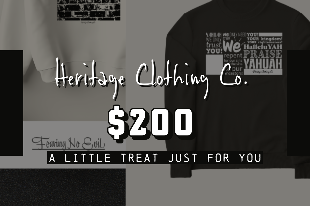 Be Set-Apart, Wear the Walk: Heritage Clothing Co. Gift Card