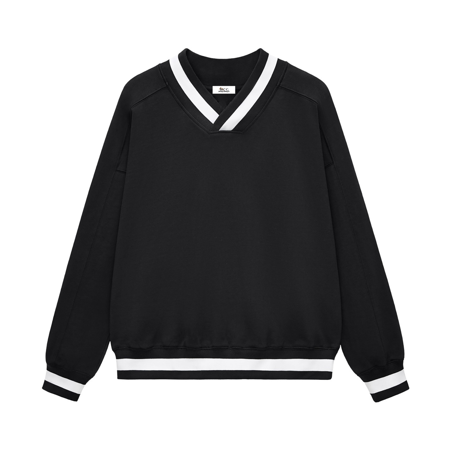 V-Neck Crosscut Sweatshirt