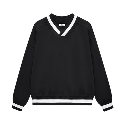 V-Neck Crosscut Sweatshirt