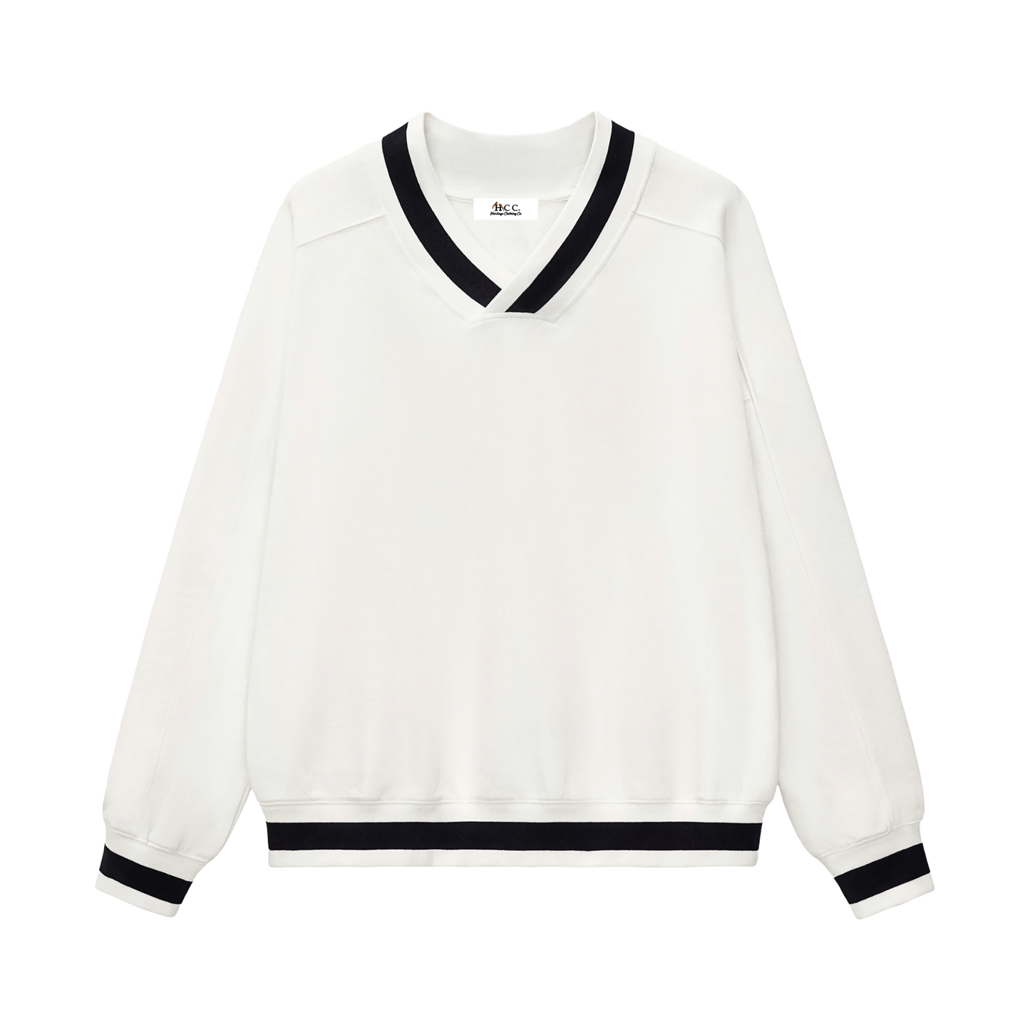 V-Neck Crosscut Sweatshirt