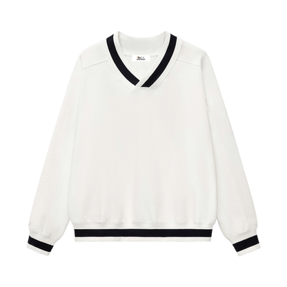 V-Neck Crosscut Sweatshirt