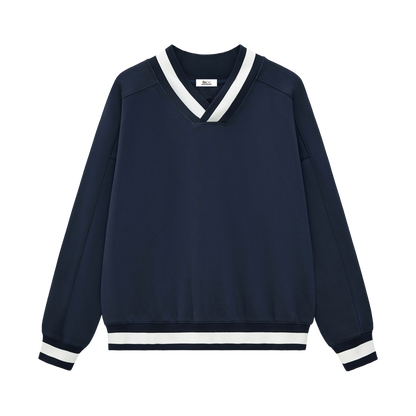 V-Neck Crosscut Sweatshirt