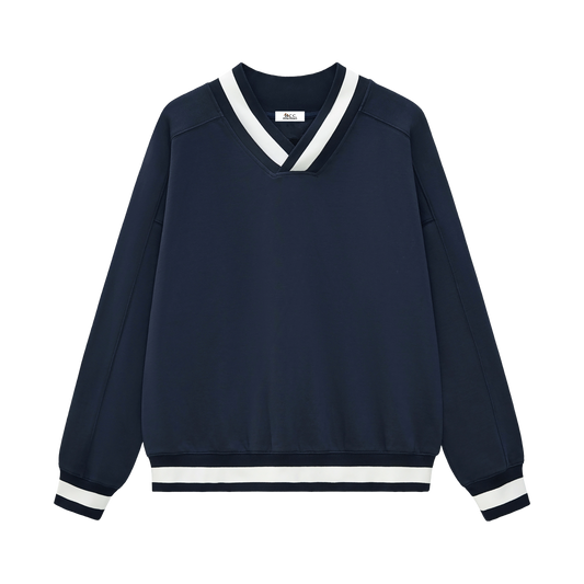 V-Neck Crosscut Sweatshirt