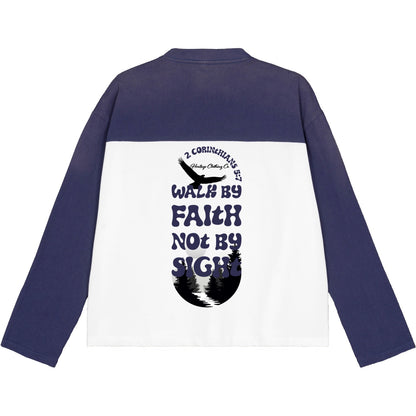 Walk By Faith Women's Color-Block Long-Sleeve T-Shirt