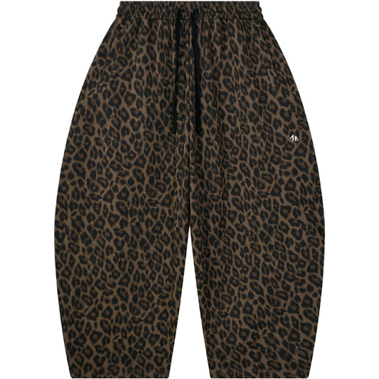Women's Leopard Barrel Leg Sweatpants