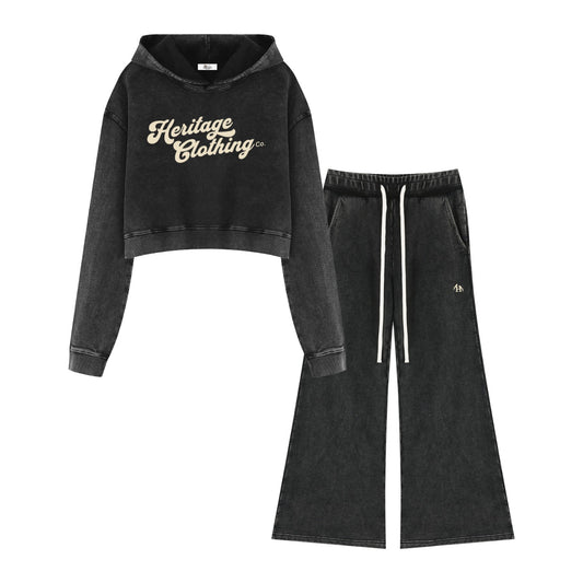 Women's Heritage Vintage Black Sweatsuit