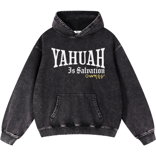 Yahuah Is Salvation Men's Black Vintage Heavyweight Sweatsuit Bundle
