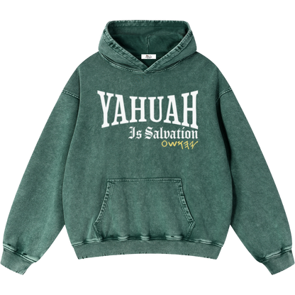 Yahuah Is Salvation Men's Vintage Heavyweight Hoodie