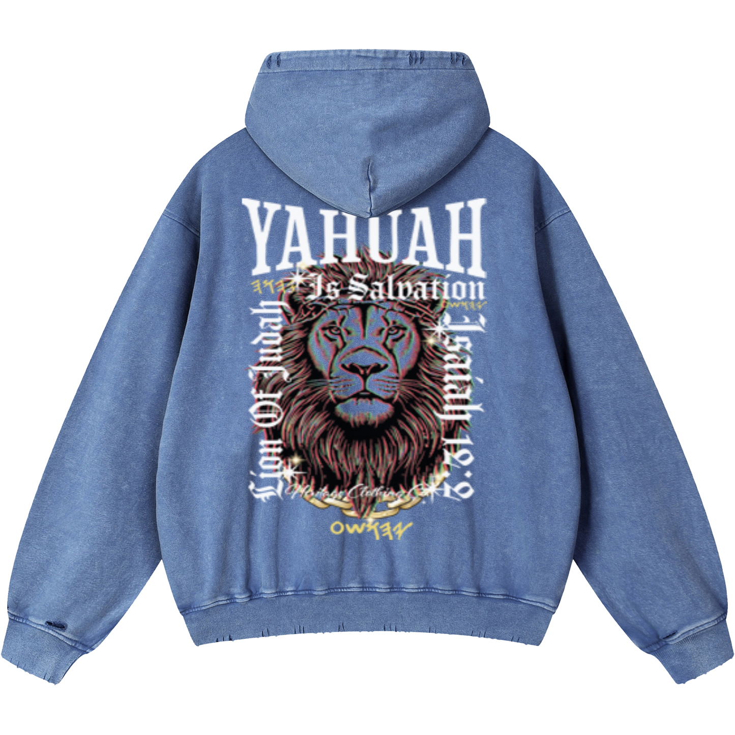 Yahuah Is Salvation Men's Royal Blue Vintage Heavyweight Sweatsuit Bundle