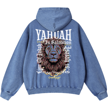 Yahuah Is Salvation Men's Royal Blue Vintage Heavyweight Sweatsuit Bundle