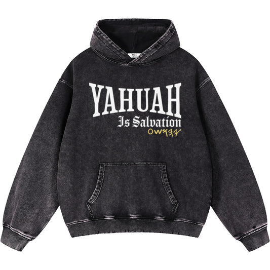 Yahuah Is Salvation Men's Black Vintage Heavyweight Sweatsuit Bundle