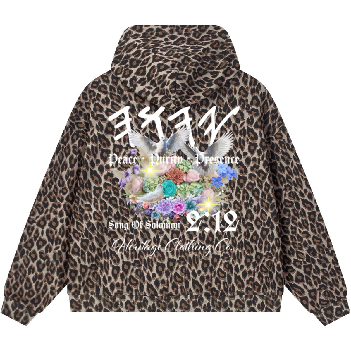 Peace Purity and Presence Paleo Women's Leopard Zip Hoodie