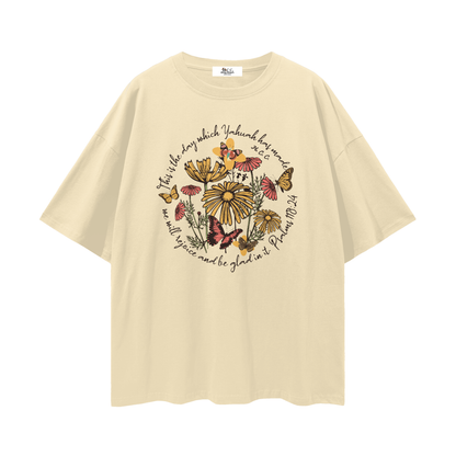 100 percent cotton,faith-based apparel,set apart clothing,righteouswear,scripture apparel,t-shirt,lightweight tee,drop shoulder tee,psalms 118 24,the day yahuah made