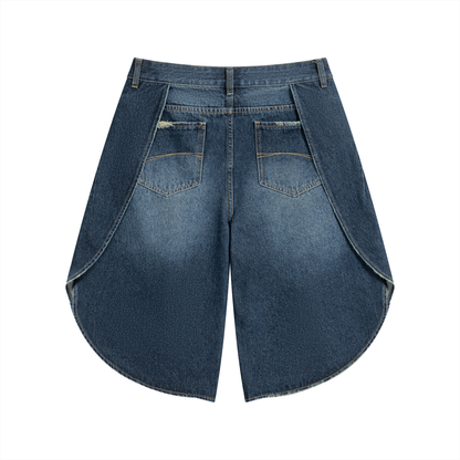 Women's Wide Leg Denim Shorts