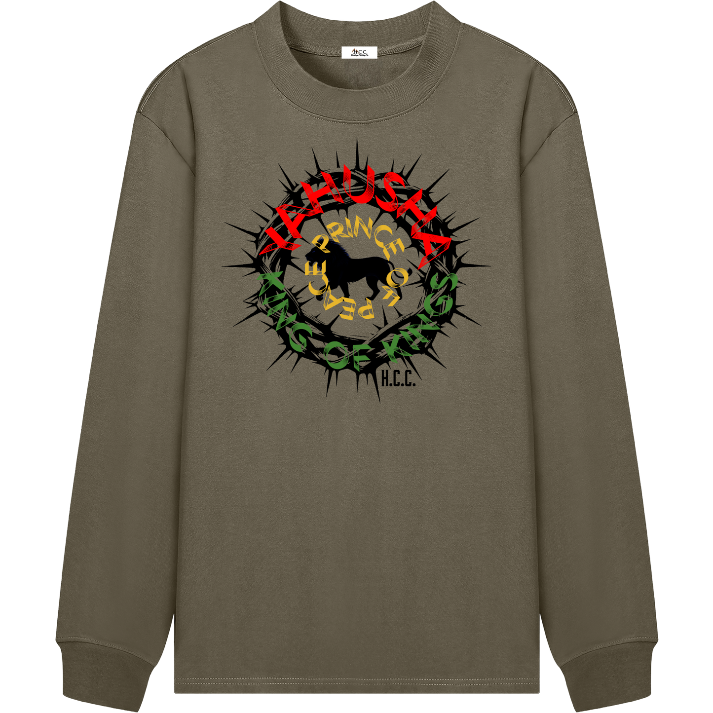 Heritage Clothing Co.,heritageclothingco,Yahuah,Yahusha,100% Cotton,King of Kings,Long-Sleeve T-Shirt,Long-Sleeve,T-Shirt,Men's