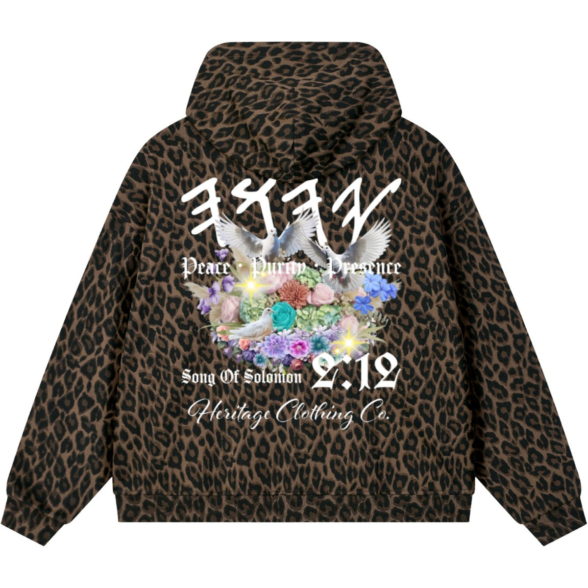 Peace Purity and Presence Paleo Women's Leopard Zip Hoodie