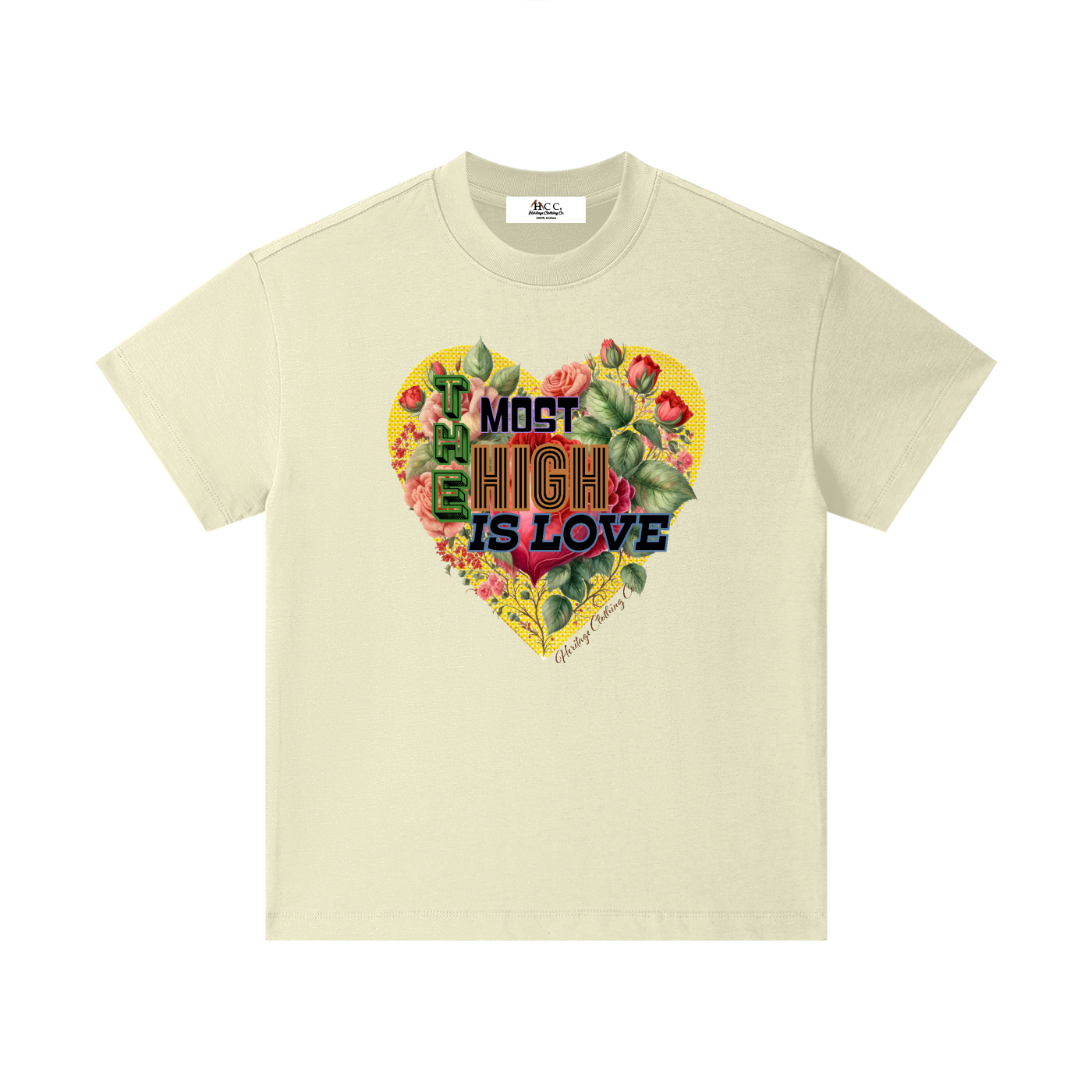 HeritageClothingCo.,heritageclothingco,Yahuah,Yahusha,100% Cotton,Short-Sleeve,Girl's,Graphic T-Shirt,Graphic Short-Sleeve,The Most High Is Love